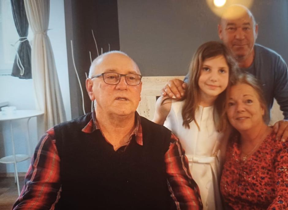 Sa suprugom Christine, pukovnikom HV-a Antom Žonijem Maksanom i malom Klarom