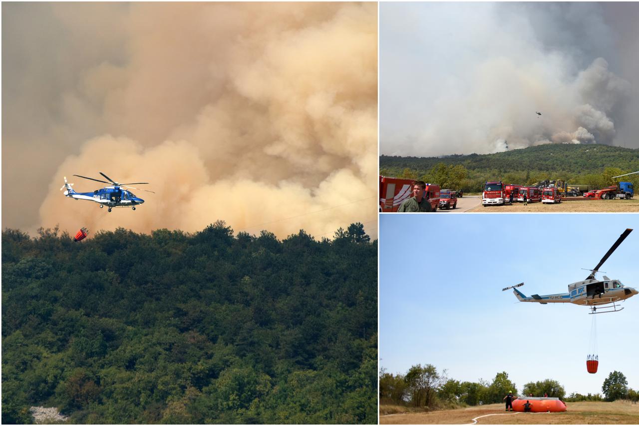 Akcija gašenja požara u slovenskom selu Lipa