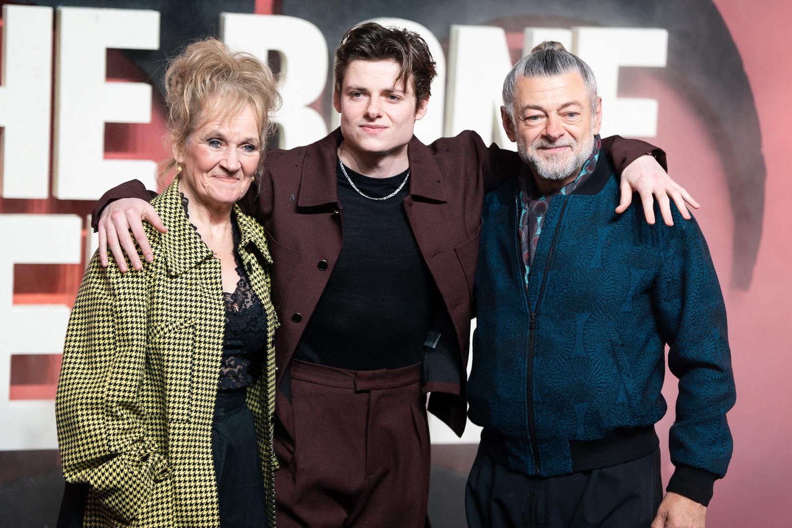 Lorraine Ashbourne, Louis Ashbourne Serkis and Andy Serkis attend the "28 Years Later: The Bone Temple" World Premiere at BFI IMAX Waterloo Photo by LounisPhotography/ABACAPRESS.COM Photo: LounisPhotography/ABACA/ABACA