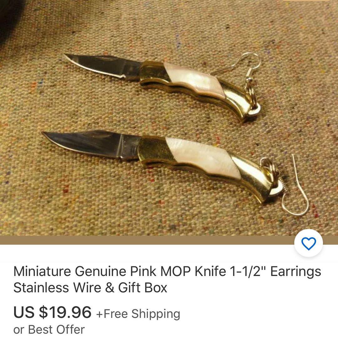 Minijaturne naušnice džepni nožići od nehrđajućeg čelika za 135 kuna 
