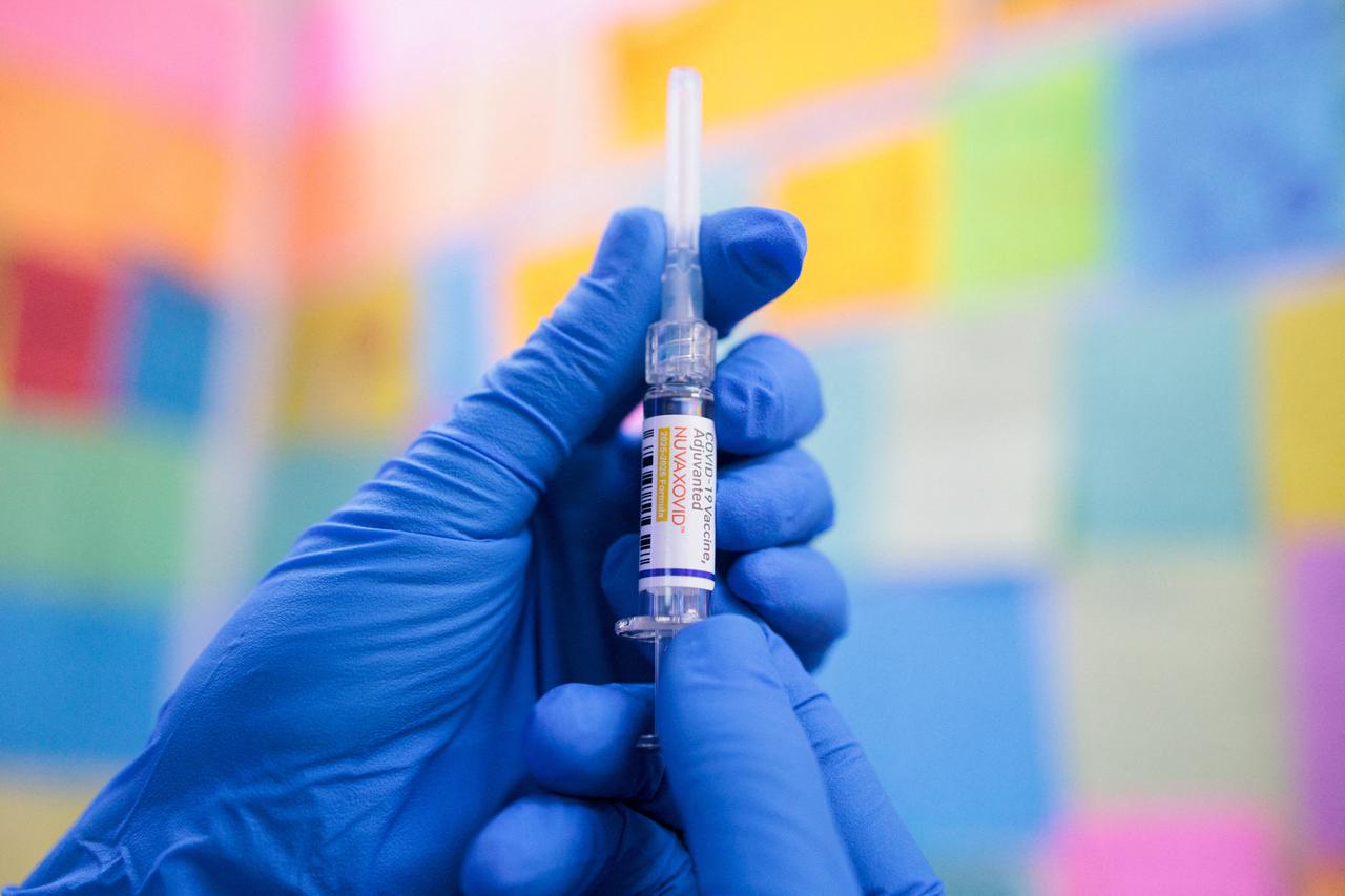 FILE PHOTO: An illustration photo shows a dose of Novavax Nuvaxovid COVID-19 vaccine in Pennsylvania