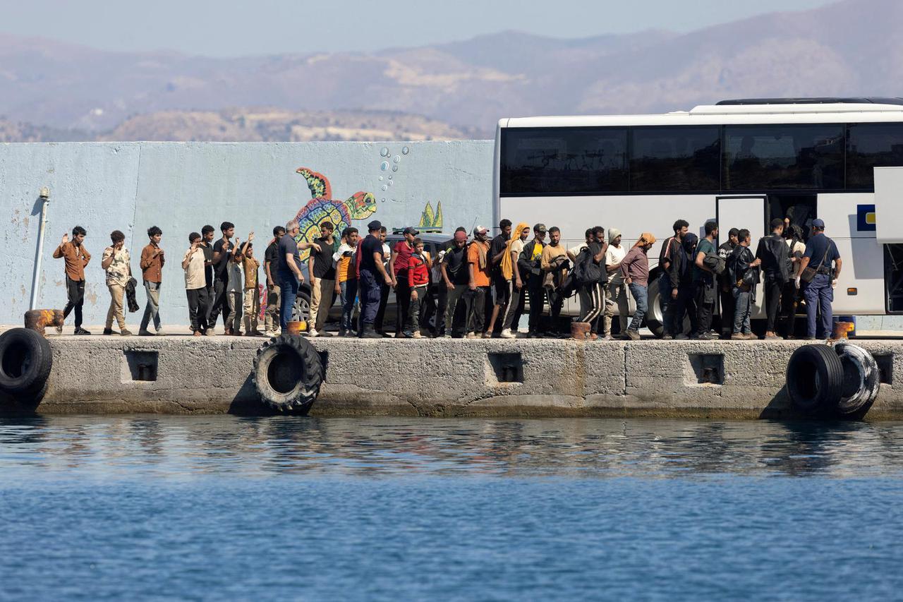 FILE PHOTO: Greece rescues hundreds of migrants off islands of Gavdos and Crete, according to Greek Coast Guard