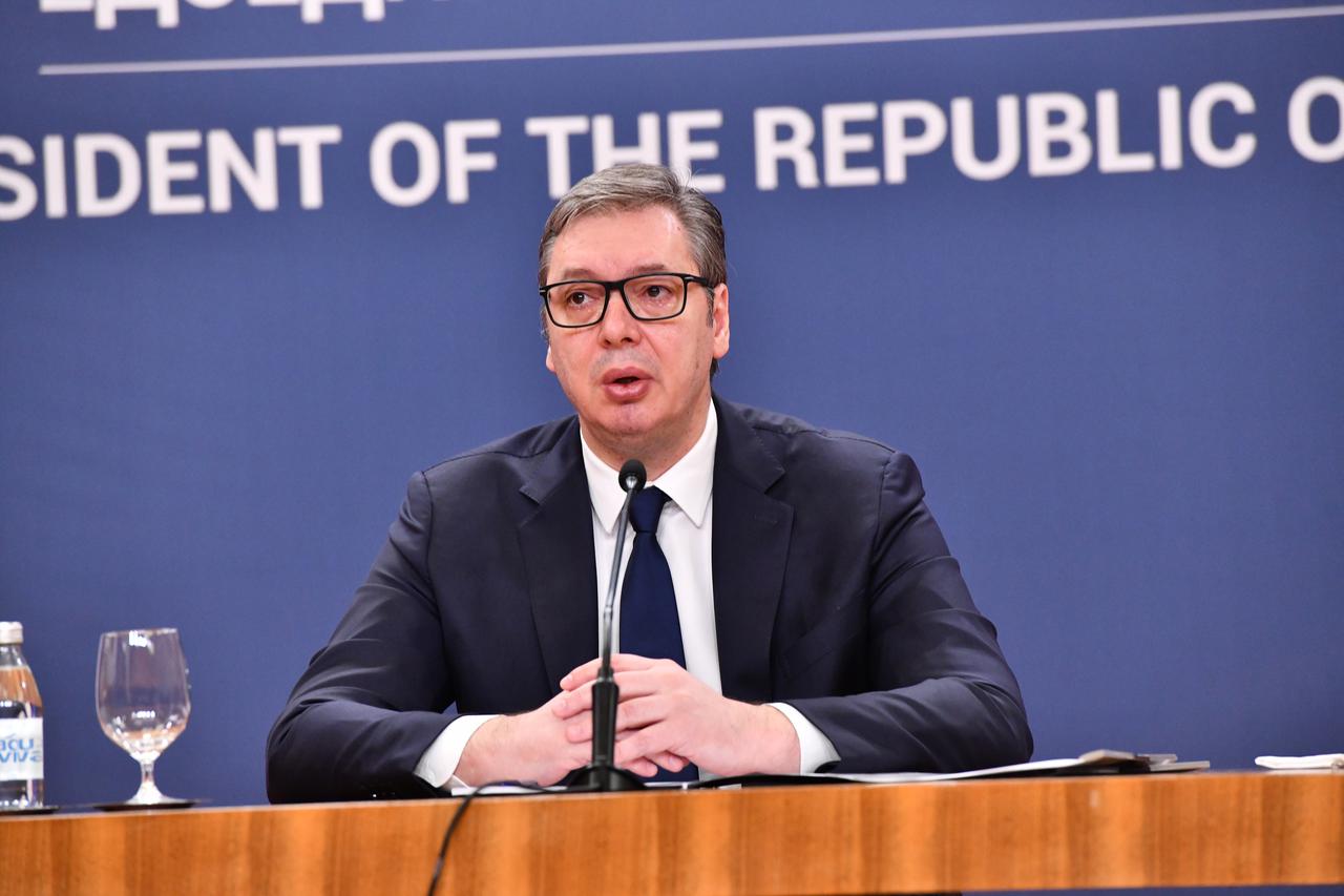 Beograd: Aleksandar Vučić održao konferenciju za medije o aktualnoj političkoj situaciji u Srbiji