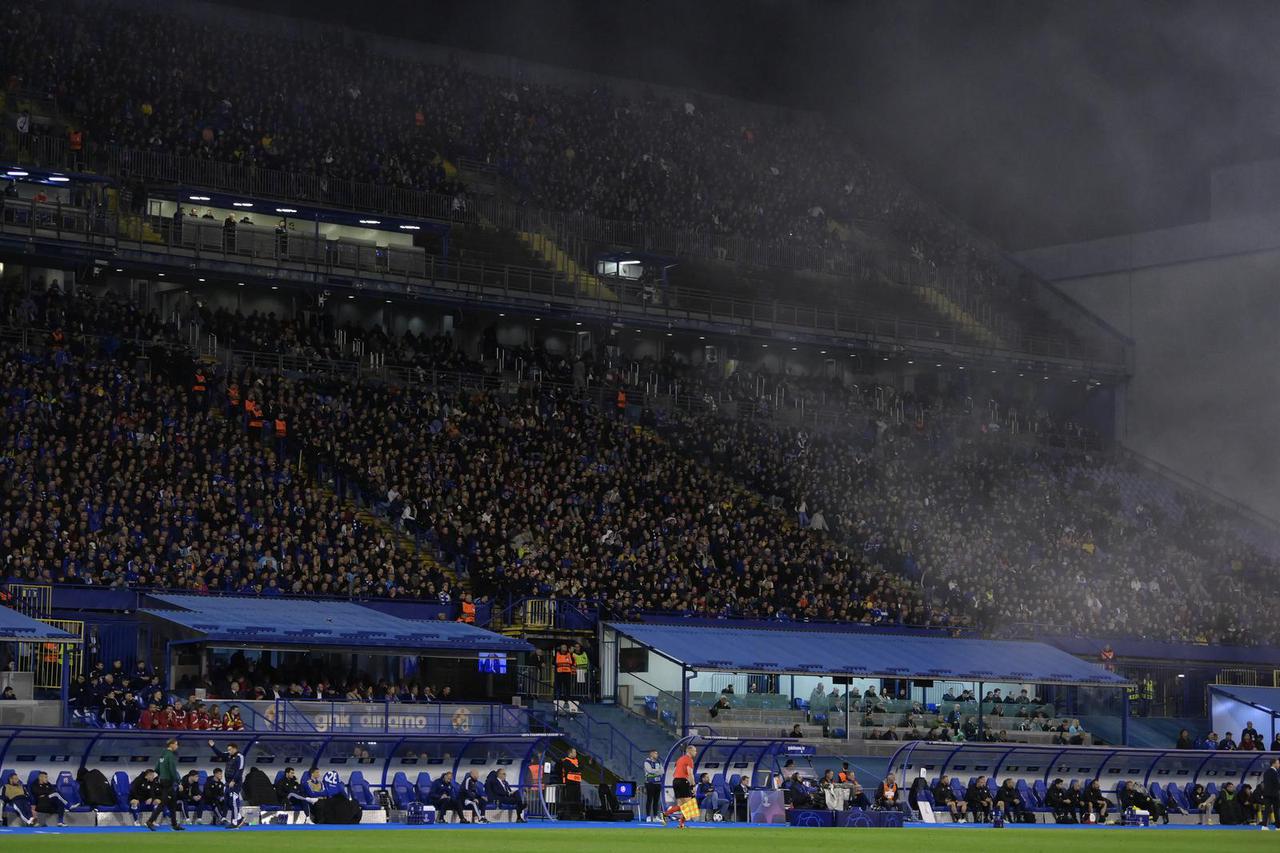 Zagreb: Navijači na utakmici Lige prvaka GNK Dinamo - Red Bull Salzburg