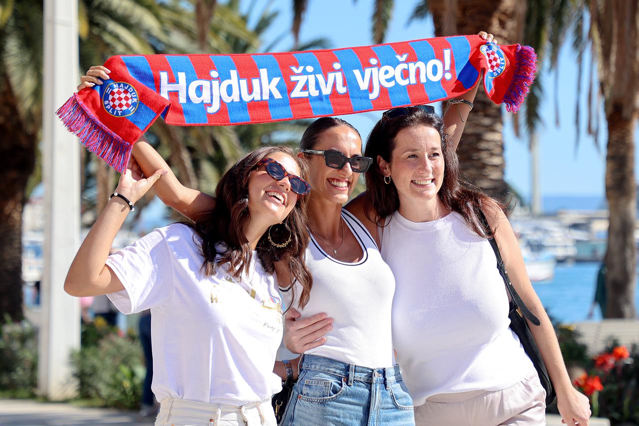 Split: Navijači u gradu spremni za utakmicu Hajduk - Dinamo