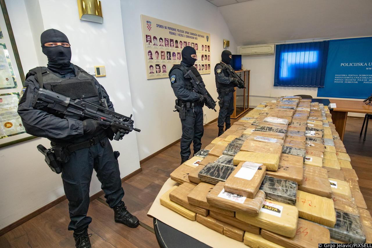 Dubrovnik: Policija održala konferenciju za medije nakon rekordne zapljene droge
