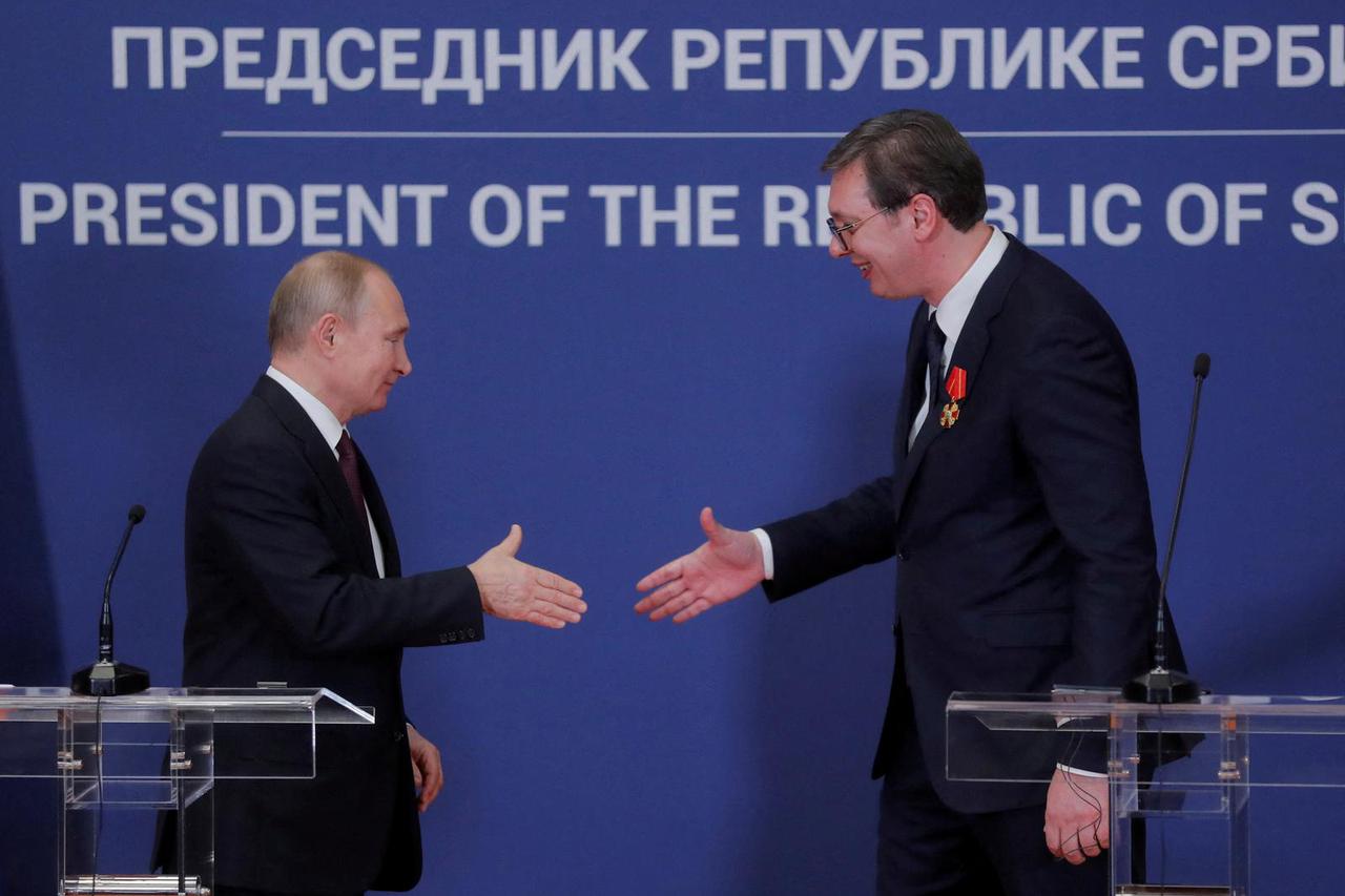 FILE PHOTO: Russia's President Vladimir Putin visits Serbia