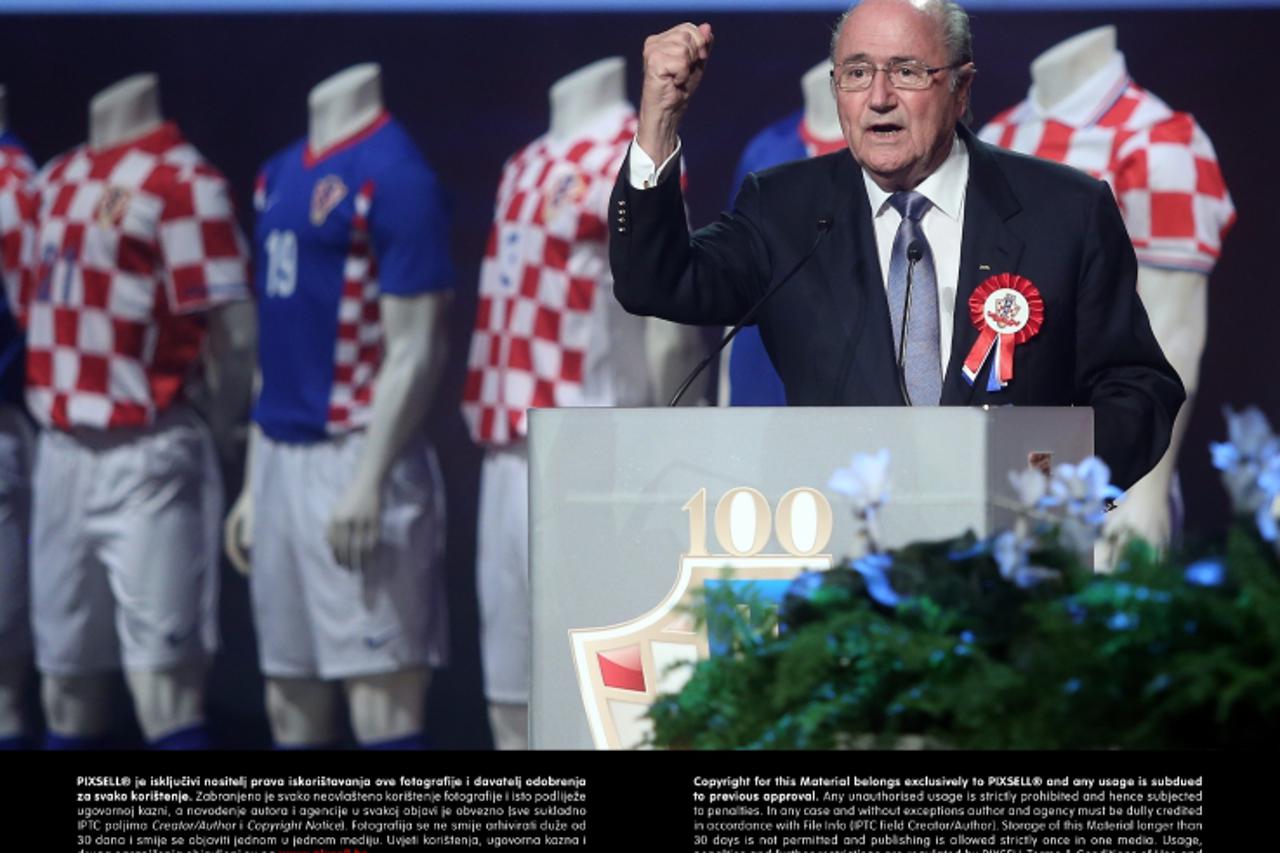 '04.12.2012., Zagreb - Svecana akademija u Hrvatskom narodnom kazalistu povodom proslave 100. godisnjice Hrvatskog nogometnog saveza. Sepp Blatter. Photo: Sanjin Strukic/PIXSELL'