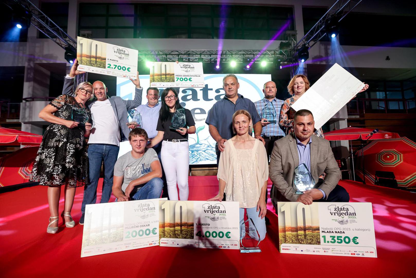 15.09.2023., Zagreb - Svecano proglasenje pobjednika izbora za najbolji OPG u Hrvatskoj „Zlata vrijedan“ u Bocarskom domu. Photo: Boris Scitar/PIXSELL