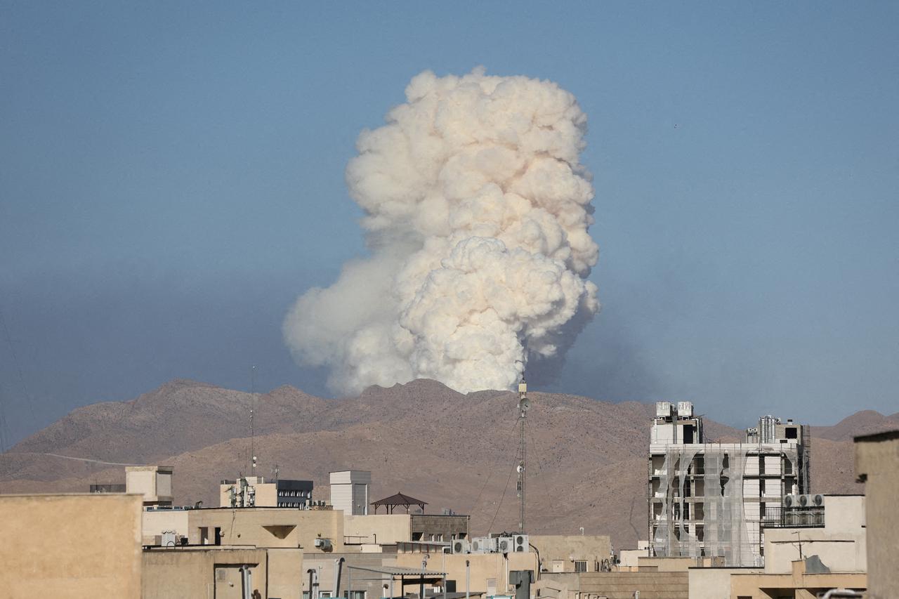 FILE PHOTO: Smoke rises following an Israeli attack in Tehran, Iran