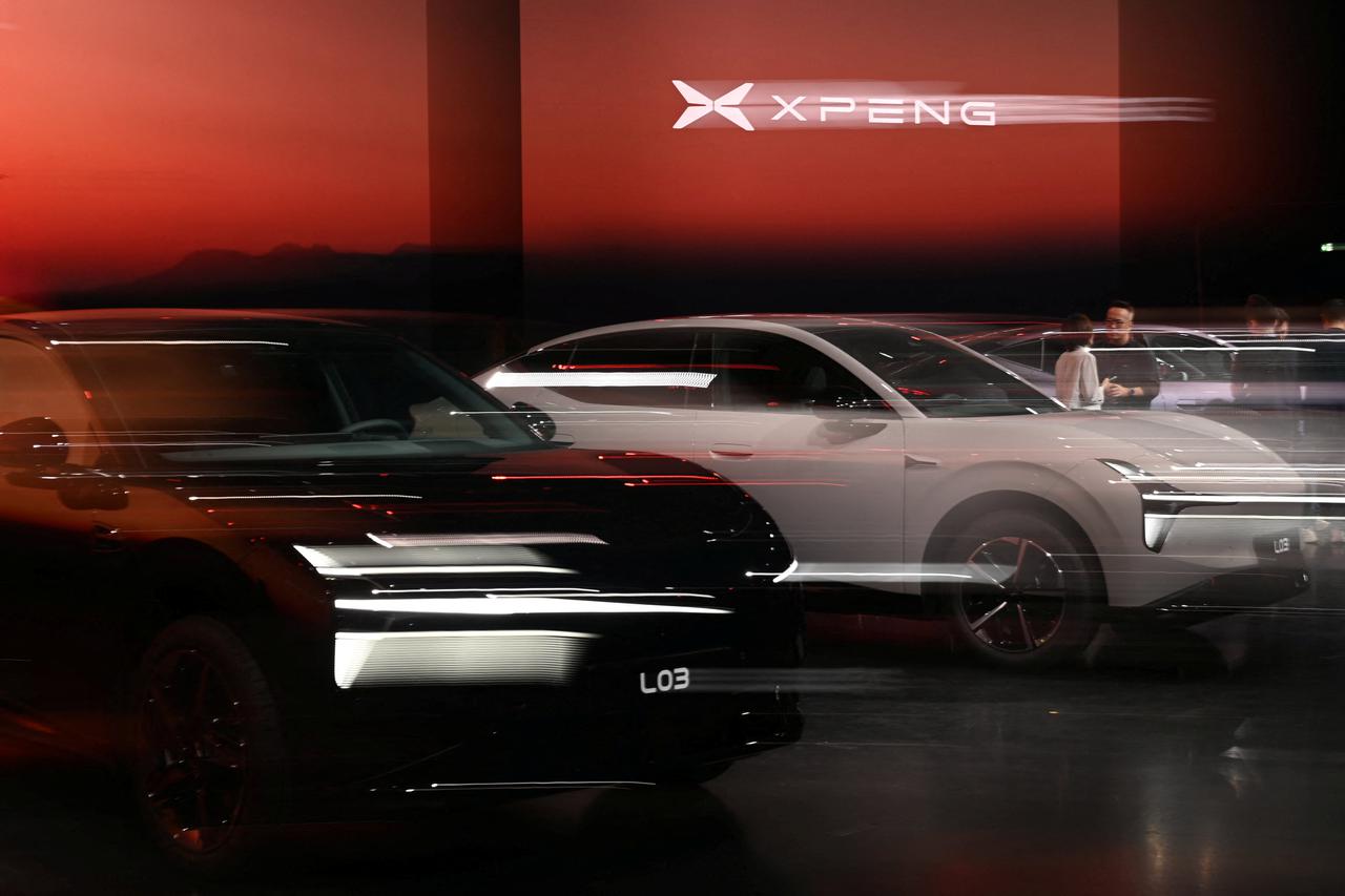 Xpeng launches their new model L03 during a brand event in Munich