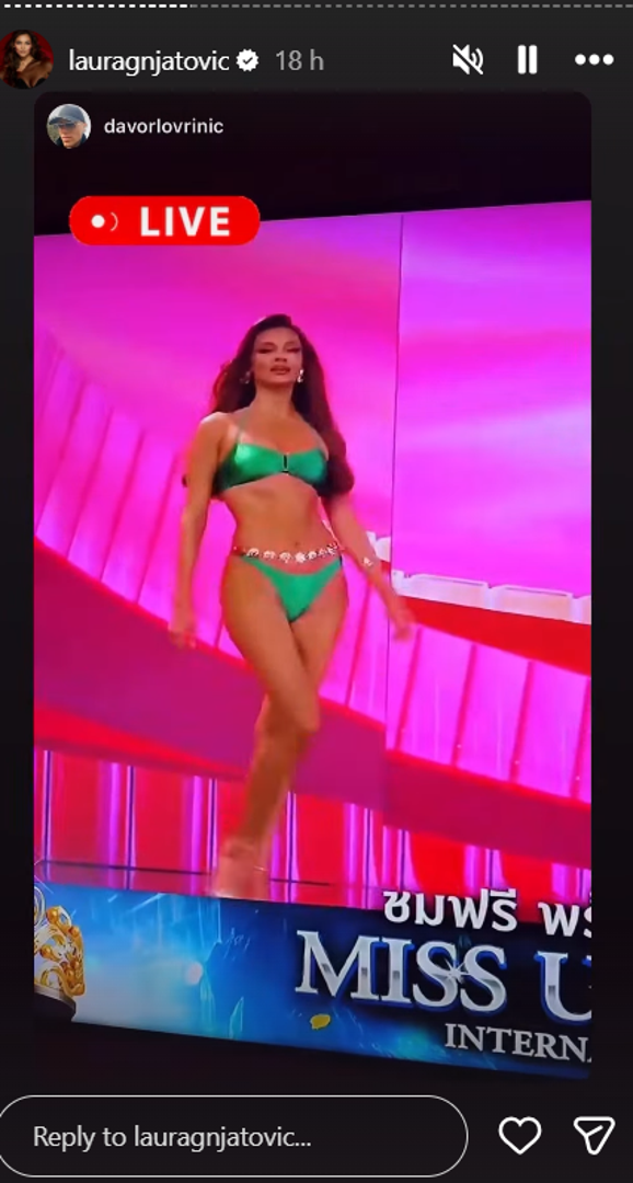 Atraktivna Zadranka oduševila je publiku te privukla pozornost svojom elegantnom, vitkom siluetom, a struk joj je krasio dodatni ukras. 