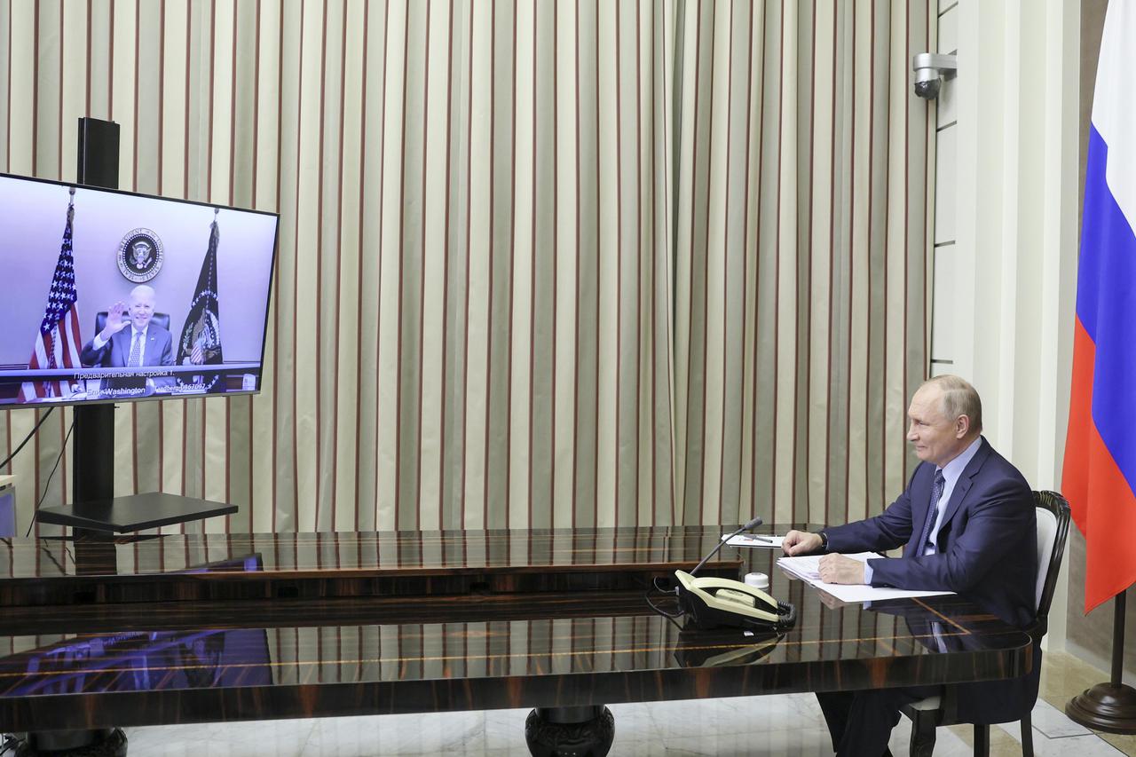 Russia's President Putin and US President Biden meet via video call