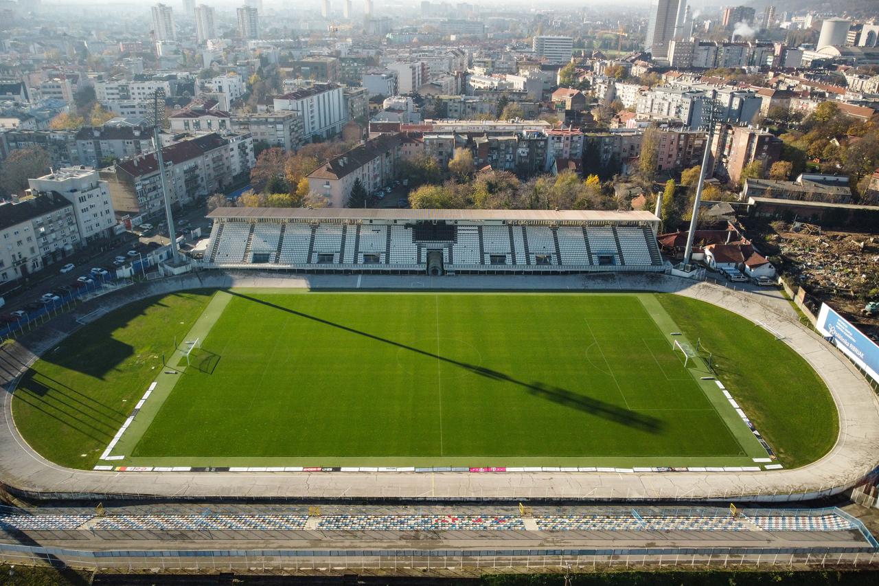 Fotografije iz zraka nogometnog stadiona u Kranjčevićevoj ulici