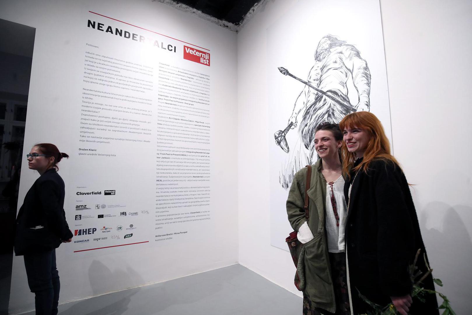 14.04.2022., Zagreb - Pod Zidom 12, galerija Cloverfeild. Otvaranje izlozbe Neandretalci. Zamjenik glavnog urednika Vecernjeg lista Mislav Simatovic zavrsnim je govorom sluzbeno proglasio izlozbu otvorenom.  Photo: Sanjin Strukic/PIXSELL