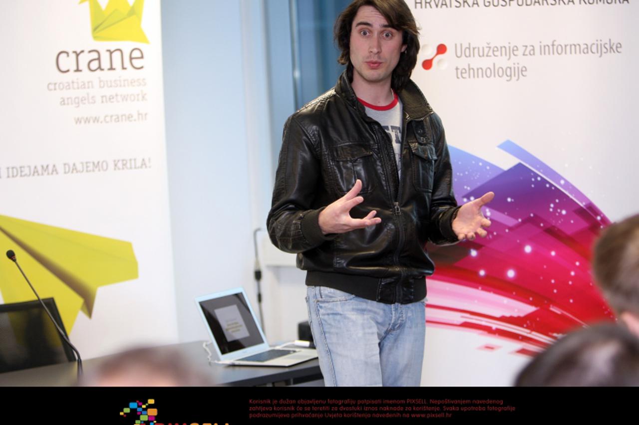 '29.02.2012., Zagreb - Matija Kopic predavac na Startup srijedi, mjesecnom neformalnom druzenju poduzetnika, ulagaca i savjetnika. Photo: Slavko Midzor/PIXSELL'
