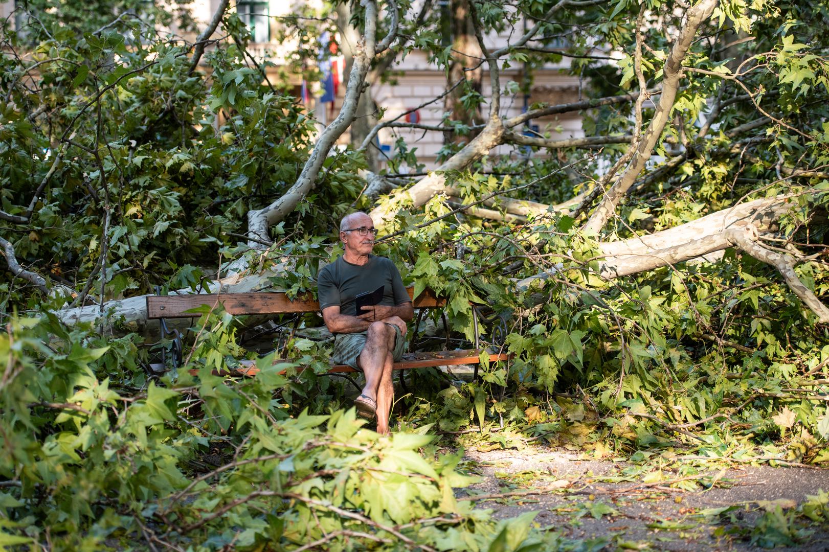 19.07.2023., Zagreb - Posljedice olujnog nevremena na Zrinjevcu. Photo: Neva Zganec/PIXSELL