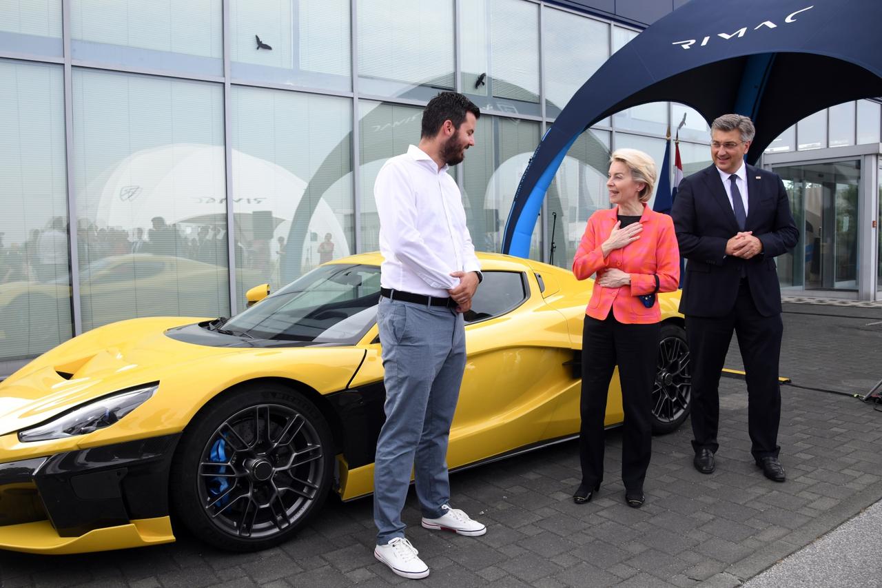 Von der Leyen, Rimac i Plenković obratili se medijima nakon obilaska tvornice