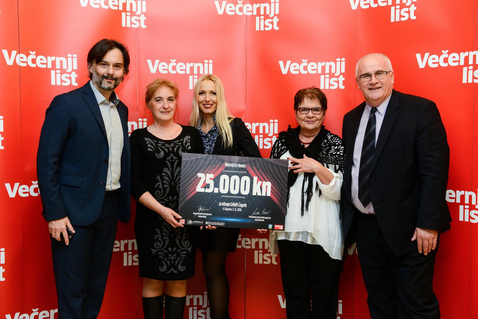 Glavni urednik Večernjeg lista Dražen Klarić, izvršna direktorica CeDePea Zvjezdana Delić, predsjednica uprave Večernjeg lista Andrea Borošić, predsjednica BKCPO-a Jasna Škrabo i pročelnik Gradskog ureda za zdravstvo Vjekoslav Jeleč