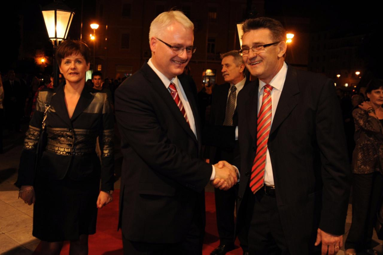 '03.10.2010., Split - Predsjednik Ivo Josipovic dosao na seste poredu runjiceve veceri Milan Strljic Photo: Nino Strmotic/PIXSELL'