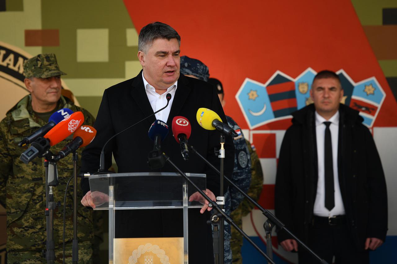 Varaždin: I predsjednik Zoran Milanović ispratio 38. hrvatski kontingent u NATO operaciju KFOR u Republiku Kosovo