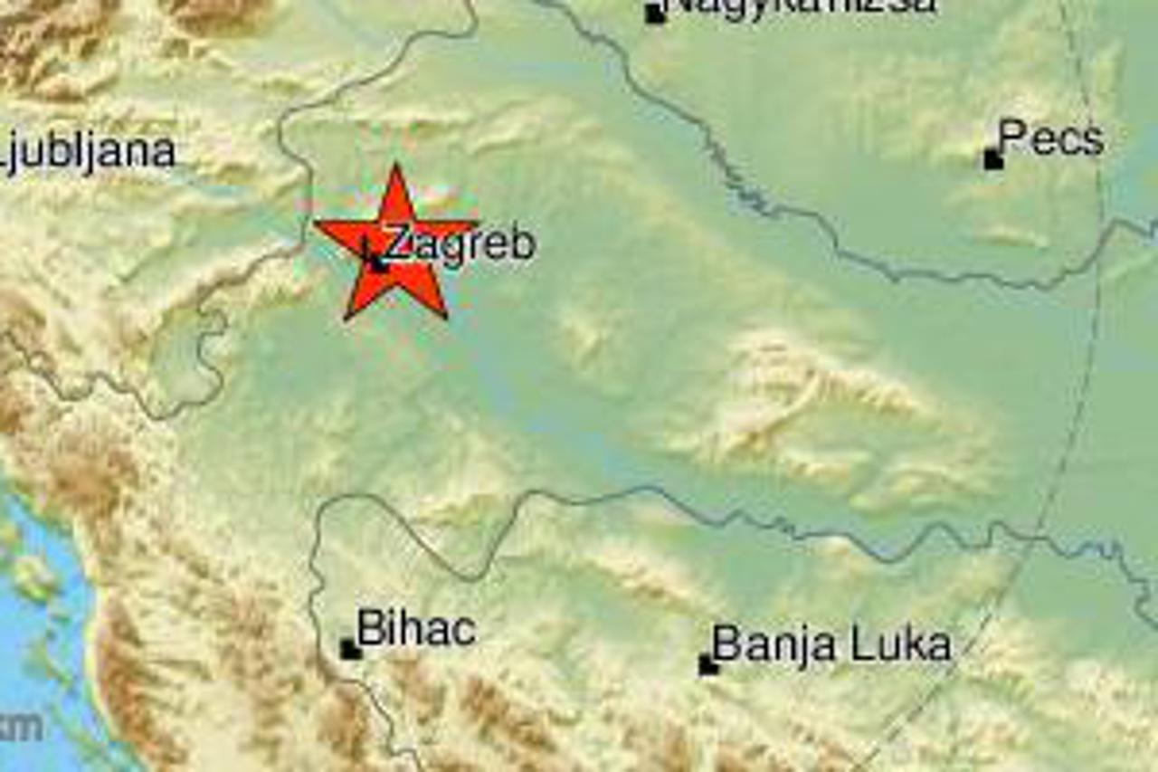 Potres jačine 2.0 po Richteru pogodio Zagreb