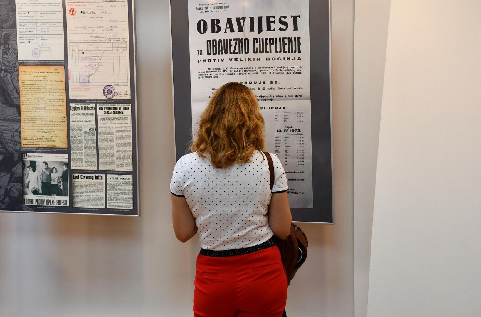 10.06.2021., Slavonski Brod - Otvorenje izlozbe Drzavnog arhiva "Poplave, potresi, pozari i epidemije u povijesnim izvorima". Photo: Ivica Galovic/PIXSELL