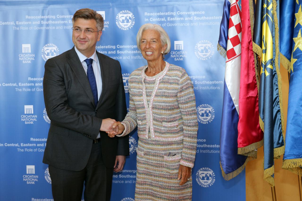 Dubrovnik: Andrej Plenković sastao se s predsjednicom MMF-a Christine Lagarde