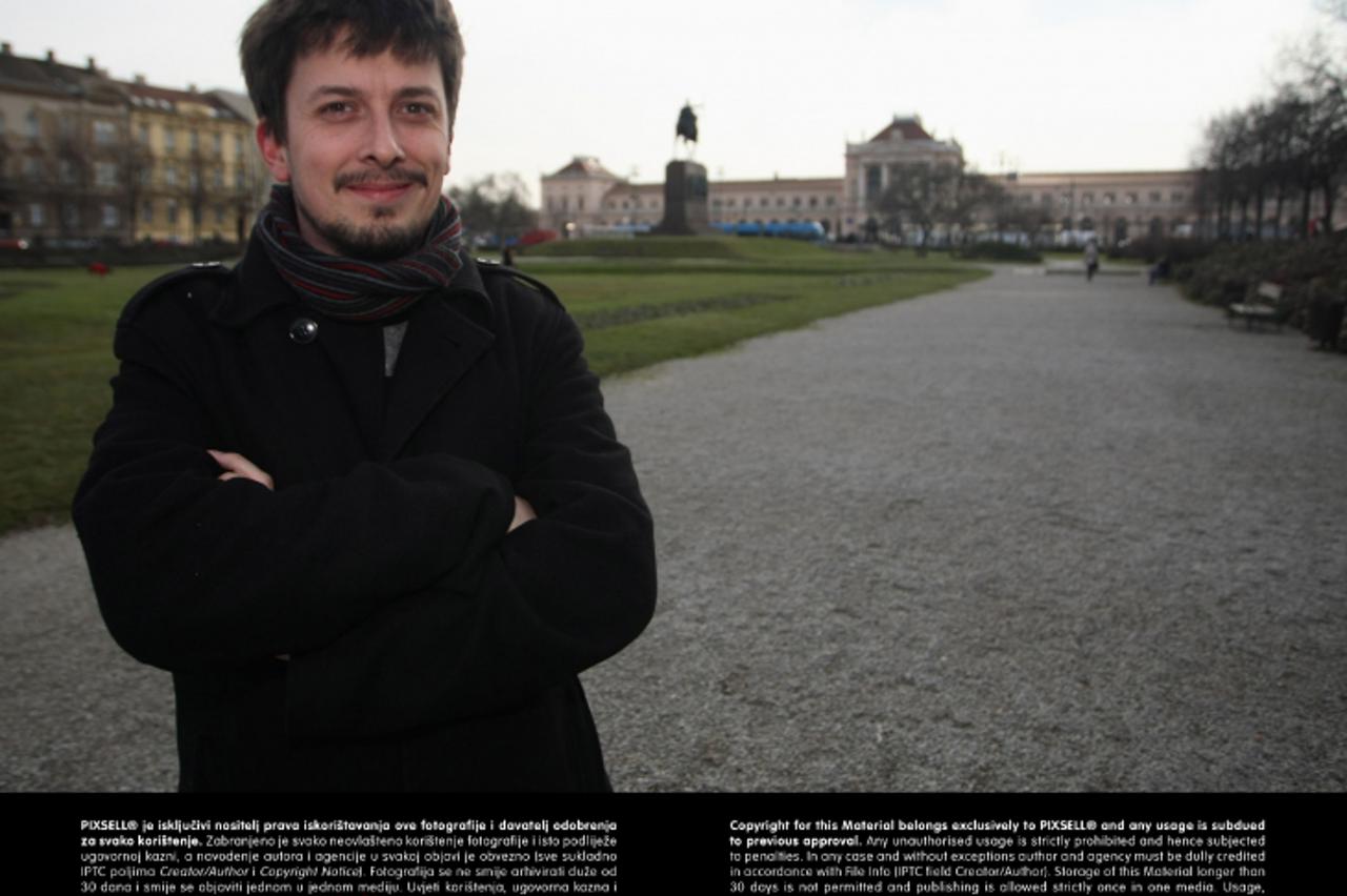 '08.02.2013., Zagreb - Cody McClain Brown, amerikanac koji pise blog o kulturnim razlikama Hrvata i Amerikanaca.  Photo: Dalibor Urukalovic/PIXSELL'