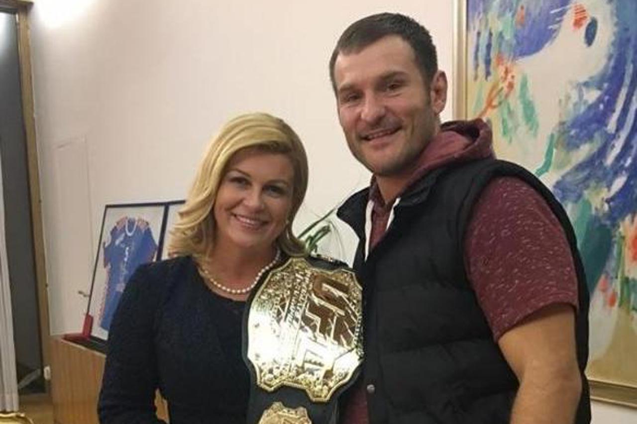 Stipe Miočić i Kolinda Grabar Kitarović
