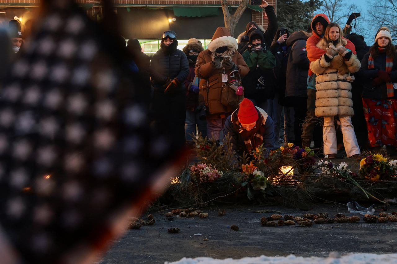 Protest against ICE after federal agents fatally shot a man while trying to detain him, in Minneapolis