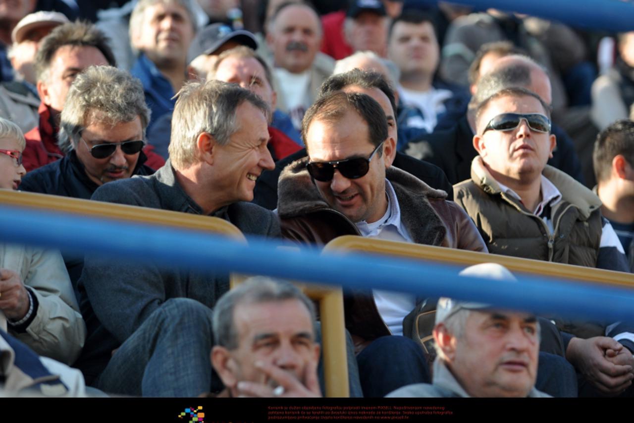 \'30.10.2010., Pula - Nogometna utakmica 13. kola 1. HNL izmedju NK Istra 1961 i NK Karlovac. Darko Jergovic, Igor Stimac Photo: Sasa Miljevic/PIXSELL\'