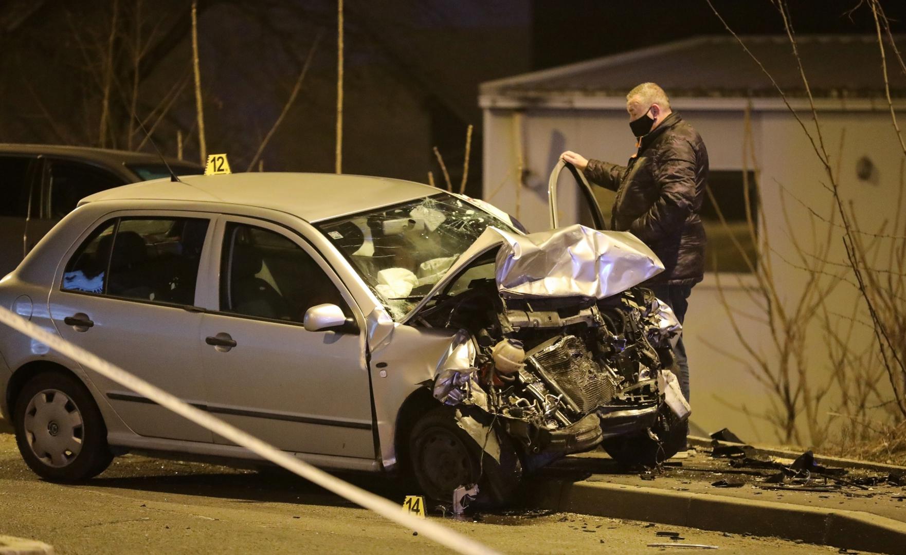 25.01.2021., Zagreb - Prometna nesreca na Sesvetskoj cesti u kojoj je jedna osoba smrtno stradala. Photo: Emica Elvedji/PIXSELL