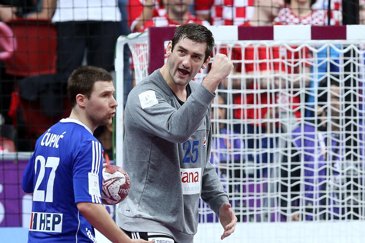 17.01.2015., Duhail Handball Sports Hall, Doha, Katar - 24. svjetsko rukometno prvenstvo, 2. kolo, grupa B, Tunis - Hrvatska. Mirko Alilovic.  Photo: Goran Stanzl/PIXSELL