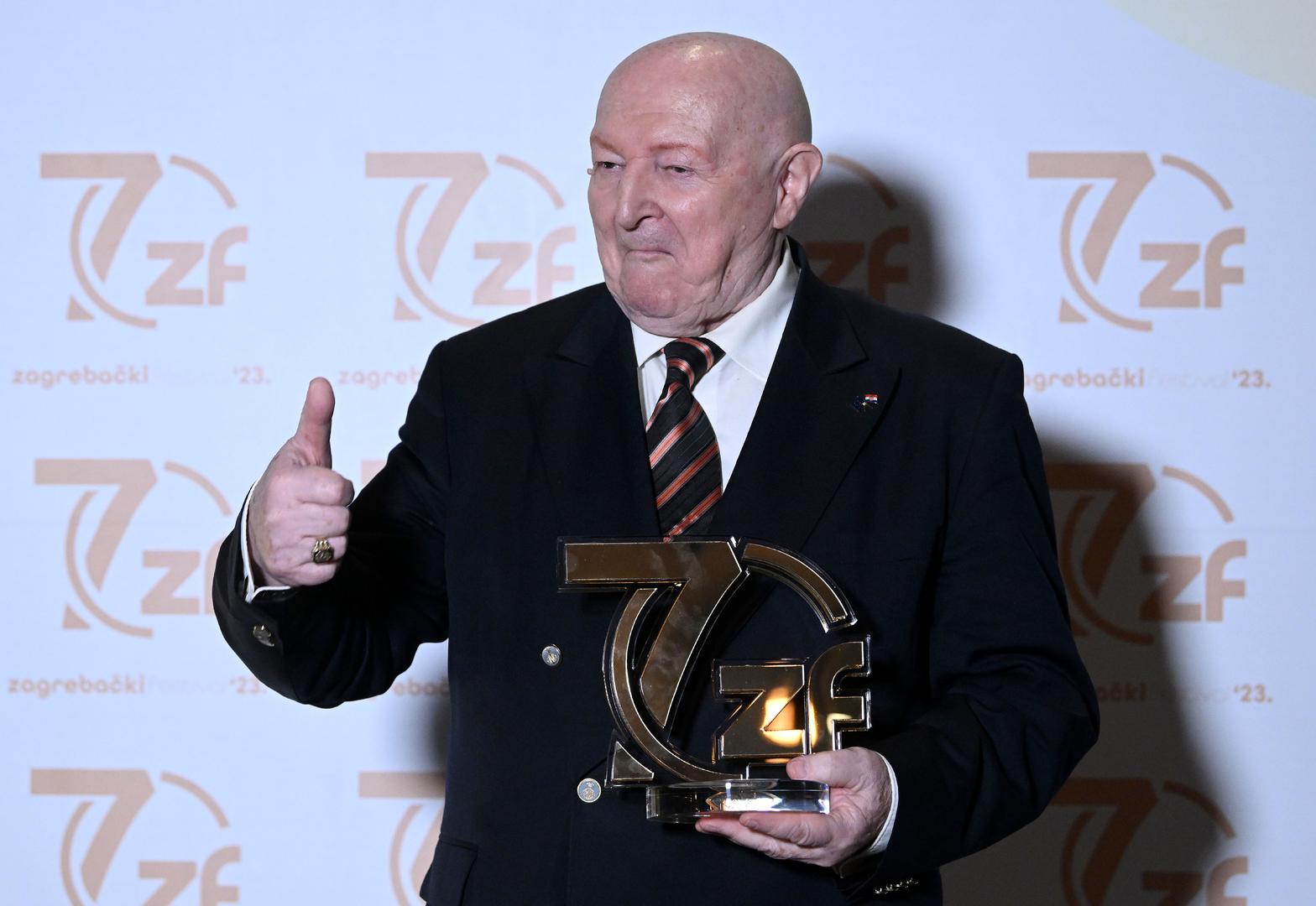 15.03.2023., Zagreb - 70 godina Zagrebackog festivala, promocija monografije i dodjela posebnog priznanja Dragi Diklicu. Drago Diklic Photo: Marko Lukunic/PIXSELL