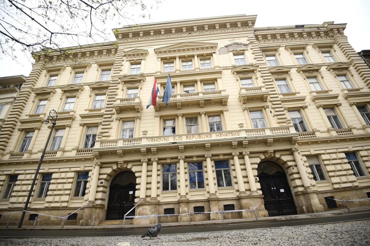 Zagreb: Zgrada Vrhovnog suda oštećena u potresu