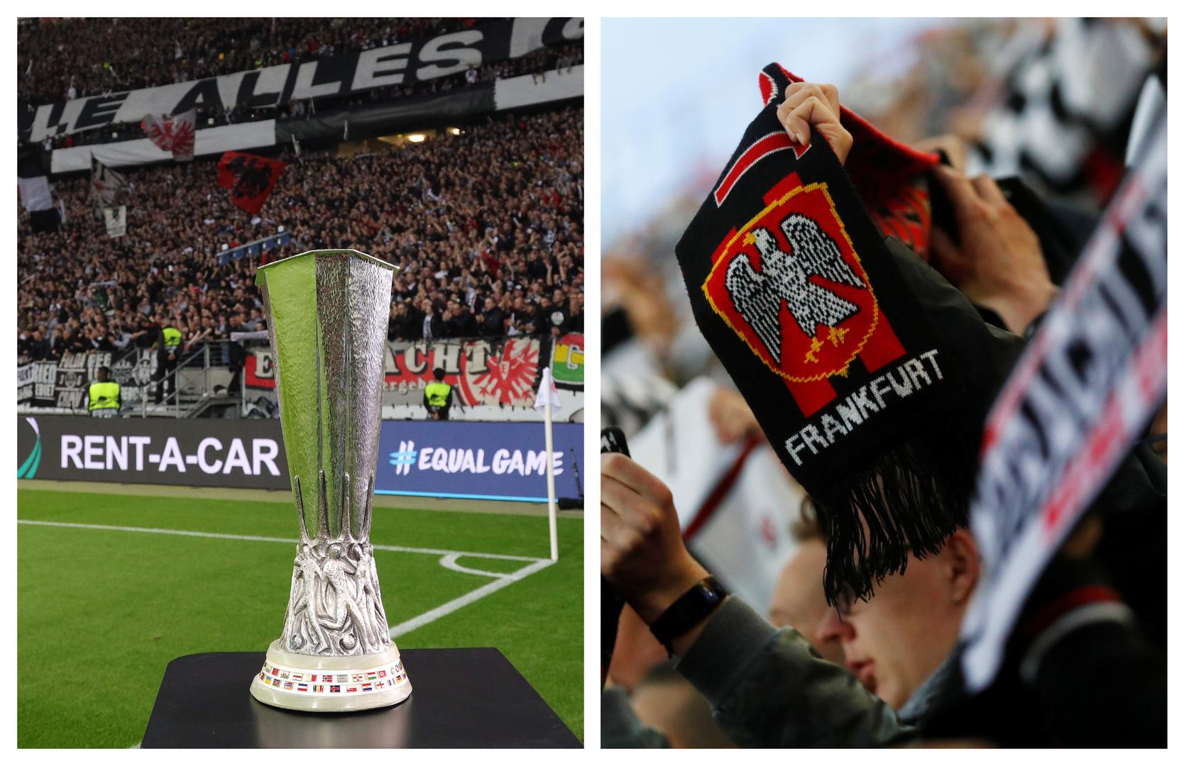 Eintrachtovi navijači priredili su veličanstveno ozračje uoči prve utakmice polufinala Europske lige protiv Chelseaja (1:1)