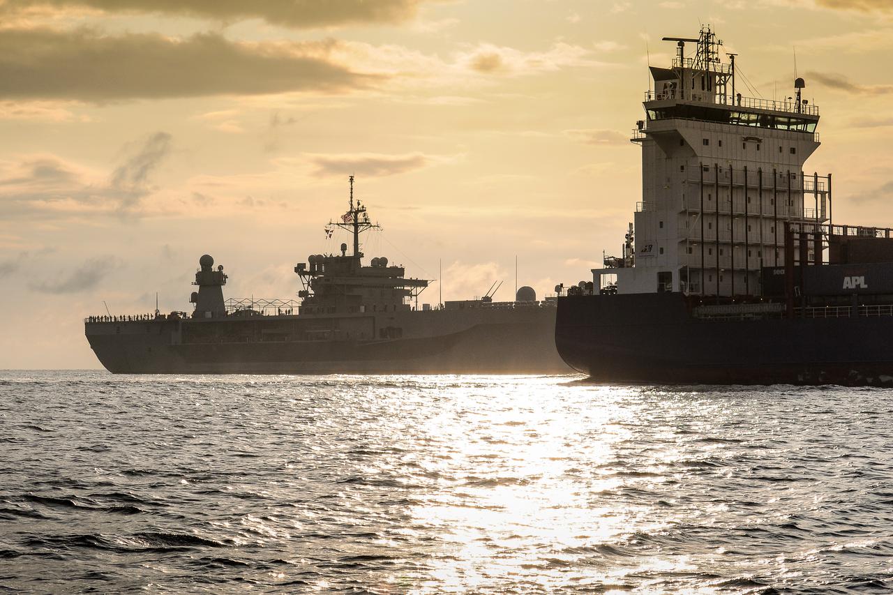 The USS Mount Whitney in Kiel