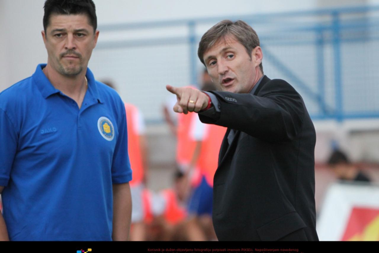 '18.09.2010., Zadar- Nogometna utakmica 8. kola prve HNL, NK Zadar - NK Istra 1961. Treneri Dalibor Zebic i Robert Jarni. Photo: Zeljko Mrsic/PIXSELL'