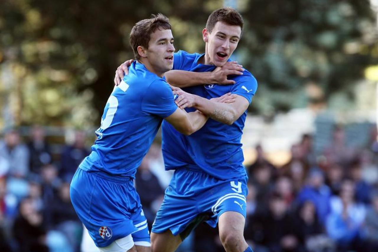 '08.11.2012., stadion u Maksimiru, Zagreb - 10. kolo Prve HNL za juniore, GNK Dinamo - HNK Hajduk. Marko Alvir i Marko Kolar.  Photo: Marko Prpic/PIXSELL'