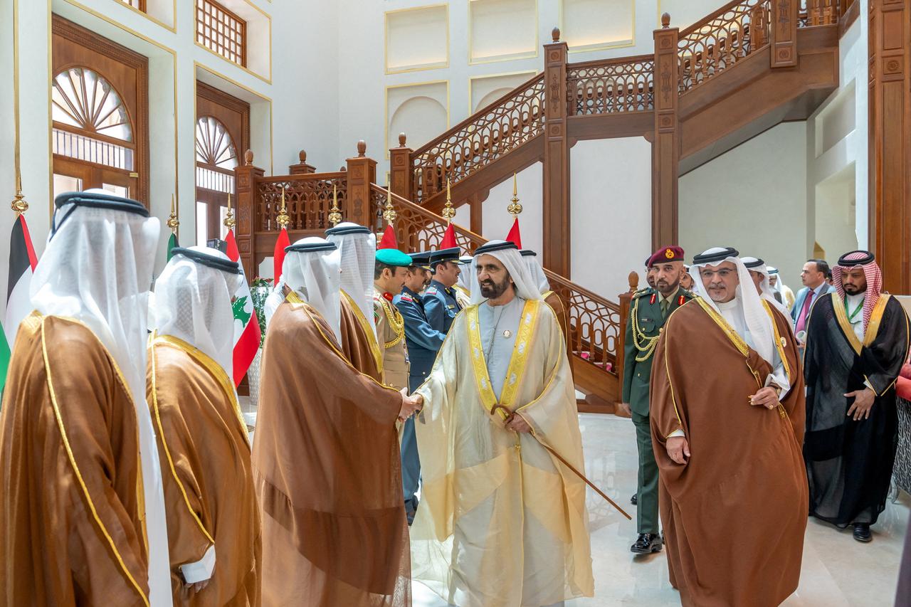 Leaders arrive to attend 33rd Arab Summit to take place in Bahrain.
