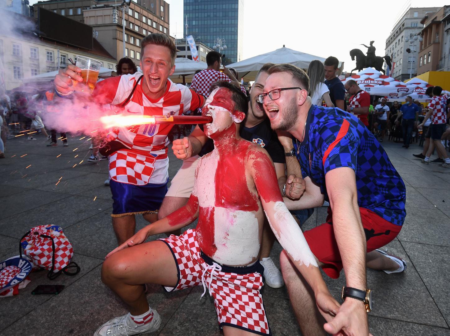 Navijači su se okupili i u Zagrebu, na Trgu bana Jelačića