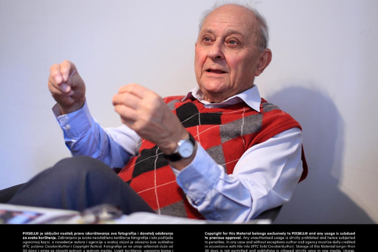 'SPECIJAL 24SATA EXPRESS, 09.12.2011., Zagreb - Slavko Goldstein, zidovski povjesnicar, pisac i publicist, rodjen u Sarajevu 1928. godine.  Photo: Antonio Bronic/PIXSELL'