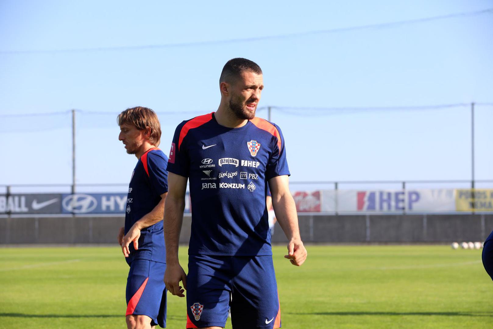 06.06.2024., Rijeka - Trening Hrvatske nogometne reprezentacije na pomocnom terenu stadiona na Rujevici. Photo: Goran Kovacic/PIXSELL