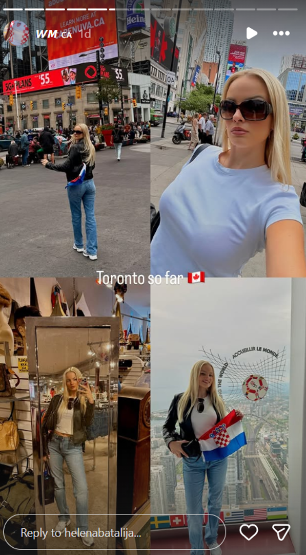 Atraktivna plavuša u Toronto je stigla u društvu mame, a na mrežama je pokazala kako je navijala protiv Paname.