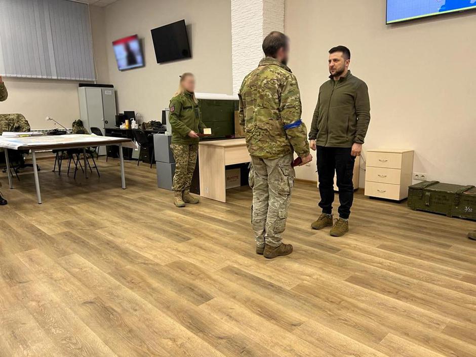 Ukraine's President Zelenskiy attends a reward ceremony for  the Ukrainian military intelligence service members in Kyiv