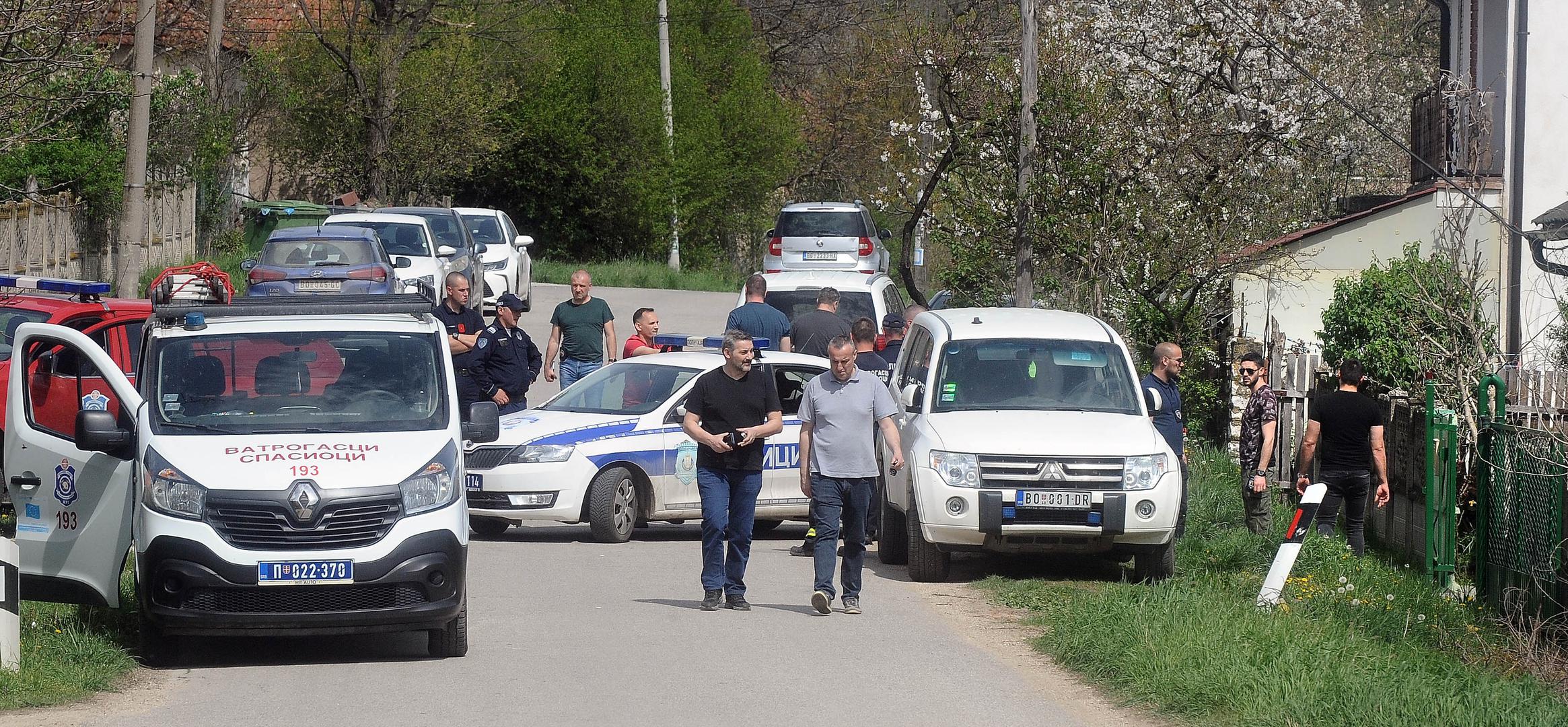 06, April, 2024, Bor - The search for the body of the murdered two-year-old Danka Ilic from Bor continues by checking several locations in the Bor area, and the police in the village of Zlot brought one of the suspects into the yard of the family of Dejan Dragijevic, one of the suspects for the murder of the child. Photo: M.M./ATAImages06, april, 2024, Bor - Potraga za telom ubijene dvogodisnje Danke Ilic iz Bora nastavlja se proverom vise lokacija u borskom kraju, a policija je u selu Zlot uvela jednog od osumnjicenih u dvoriste porodice Dejana Dragijevica, jednog od osumnjicenih za ubistvo deteta. Photo: M.M./ATAImages Photo: M.M./ATA images/PIXSELL