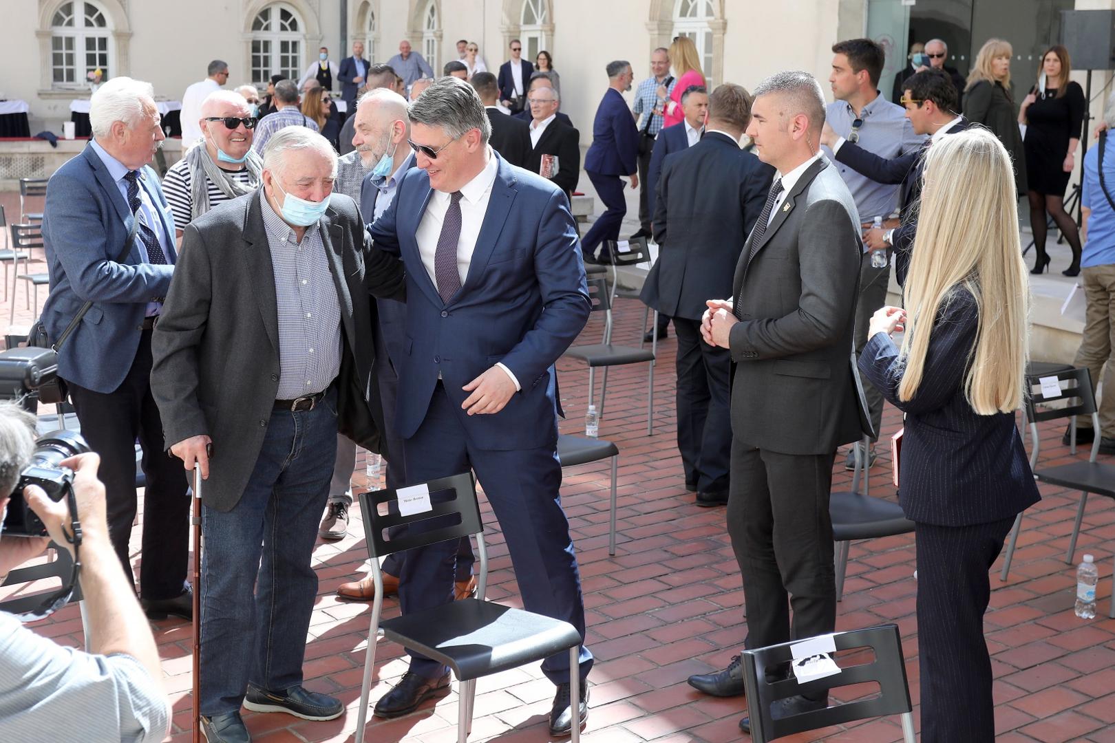 11.05.2021., Zagreb - Predsjednik Republike Zoran Milanovic sudjelovao je u Klovicevim dvorima na predstavljanju zbornika radova „Sinj i Hrvatsko proljece“ prigodom obiljezavanja 50. godina Hrvatskog proljeca.Photo: Patrik Macek/PIXSELL