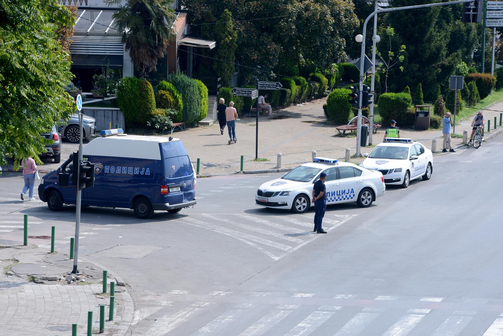 20.08.2024., Skoplje, Makedonija - Jedna osoba je ubijena ispred trgovackog centra Mavrovka u Skoplju. Nakon ubojstva pocinitelji su prilikom bijega pucali i na policiju, ali srecom niti jedan pripadnik MUP-a nije ozlijedjen. Photo: STR 1234/PIXSELL