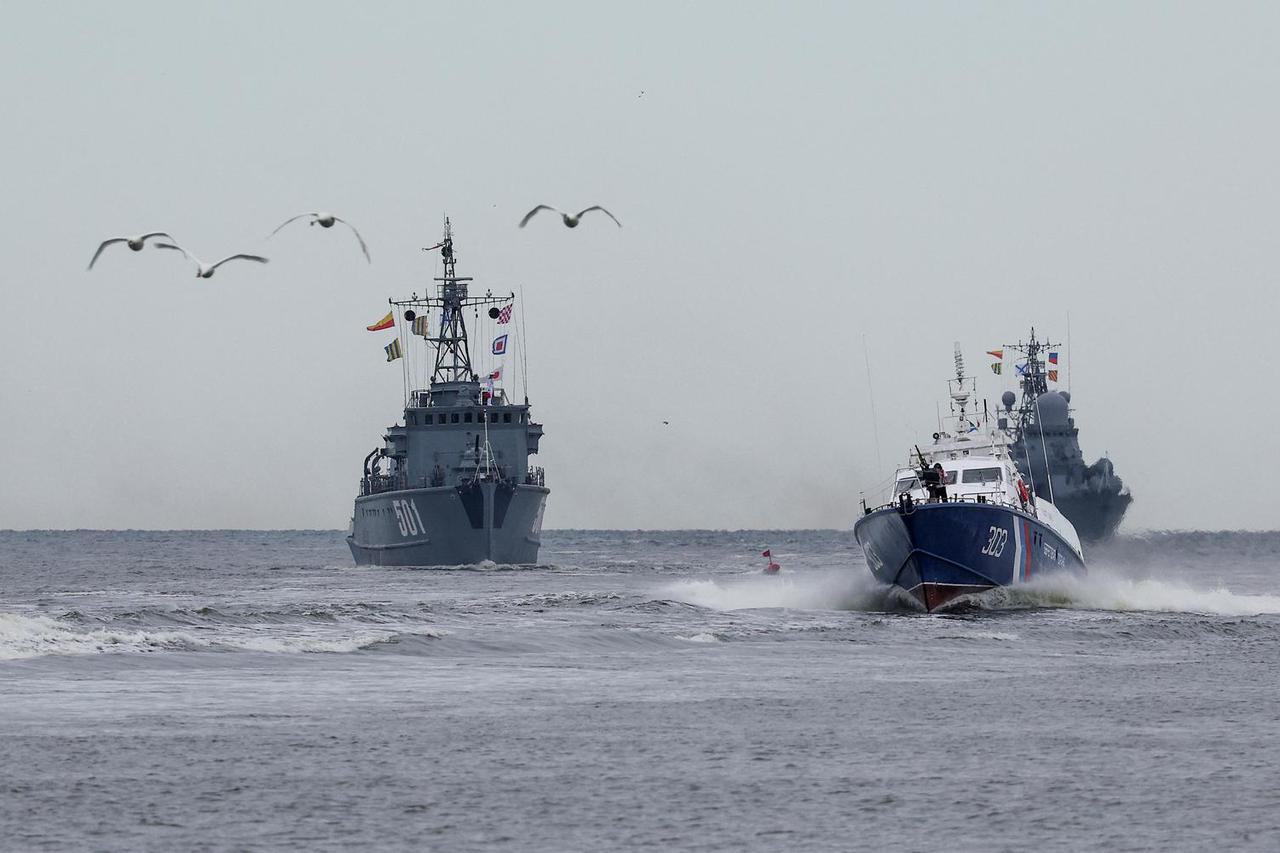 Russian Navy Day parade in Baltiysk